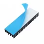 Aluminum heat sink 70x22x10mm with hot melt adhesive tape