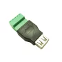 USB 2.0 csatlakozó, női, csavarozható, AMPUL.eu