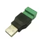Konektor USB 2.0, samec, skrutkovací, AMPUL.eu