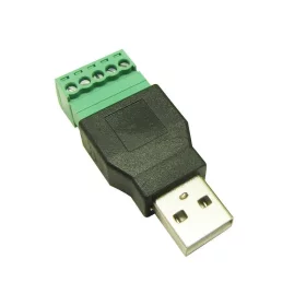 Conector USB 2.0, macho, a rosca, AMPUL.eu