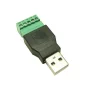 USB 2.0 csatlakozó, hím, csavarozható, AMPUL.eu