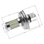 Bombilla P45T 66x SMD 3030 LED 6V Blanco cálido para faros