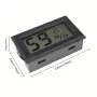 Digital hygrometer/termometer, -50°C - 70°C, svart, AMPUL.eu