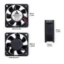 Wentylator 60x60x25mm, 12V DC, XH2.54, 2-pin