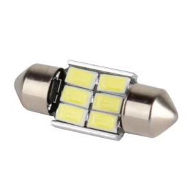 LED 6x 5730 SMD SUFIT alumínium hűtés, CANBUS - 31mm, Fehér
