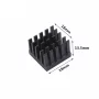 Czarny radiator aluminiowy 18x18x13,5mm z taśmą klejącą