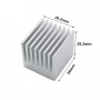 Aluminum heat sink 30x28.2x28.2mm with hot melt adhesive tape