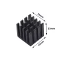 Aluminium-Kühlkörper 15x15x15mm, schwarz, mit Schmelzklebeband