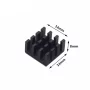 Dissipatore alluminio 14x14x8mm nero con nastro termico