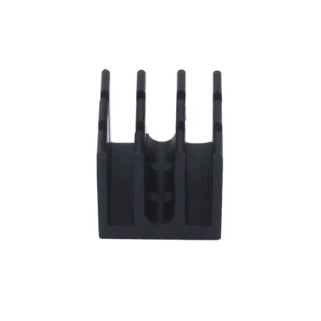 Alumiininen 12x12x12mm jäähdytyselementti musta anodisoitu