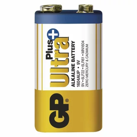 GP ULTRA PLUS 9V alkaliskt batteri med lång hållbarhet