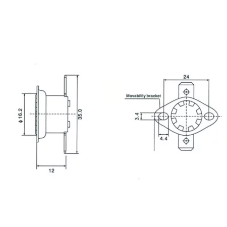 Switch KSD301 Interrupteur Thermique Type NF 130°C 250V 10A