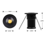 LED mini plafonieră 1W, negru, AMPUL.eu