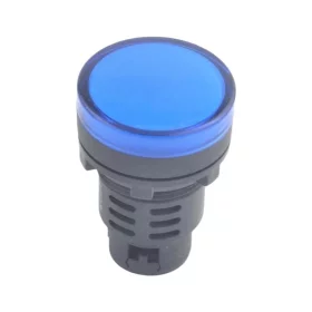 Indicatore LED 12V, AD16-30D/S, per foro diametro 30 mm, blu