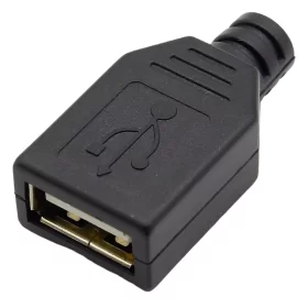 Kabelski priključek USB tipa A, ženski, AMPUL.eu