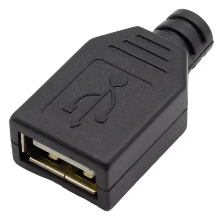 Conector de cablu USB tip A, femelă, AMPUL.eu