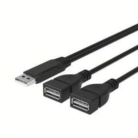 Rozdvojka USB 2.0, černá, AMPUL.eu