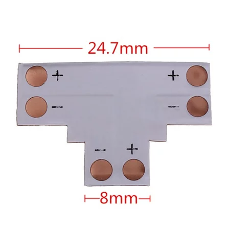 T 2-pin-stik til 8 mm LED-strips – IP22 tilbehør