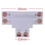 T for LED strips, 2-pin, 10mm, AMPUL.eu