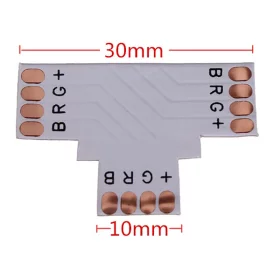 T za LED trake, 4-pinski, 10mm, AMPUL.eu
