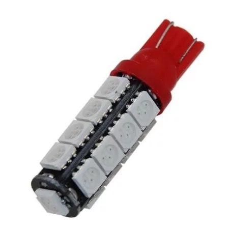 LED 17x 5050 SMD T10, W5W punainen pistorasia