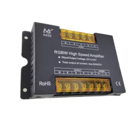 Amplificator pentru benzi LED RGBW, 4x8A, 5V-24V, AMPUL.eu