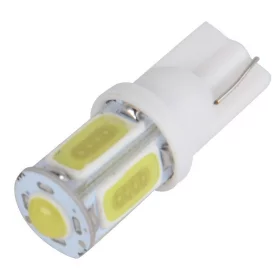 LED 5x COB foglalat T10, W5W - Fehér, AMPUL.eu