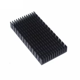 Aluminum heat sink 80x40x11mm with hot melt adhesive tape