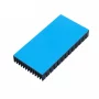 Aluminum heat sink 80x40x11mm with hot melt adhesive tape