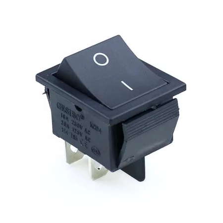 Preklopno stikalo KCD4 črno 250V/15A ON-OFF
