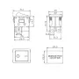 Rocker switch rectangular with backlight KCD4, ON-OFF-ON, red