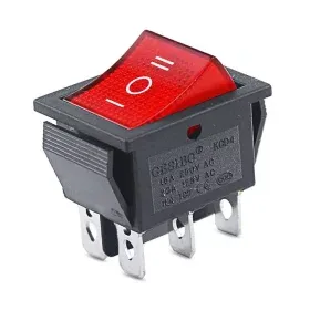 Interruptor basculante rectangular con retroiluminación KCD4