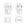 Interruttore basculante rettangolare KCD4, ON-OFF-ON, frecce