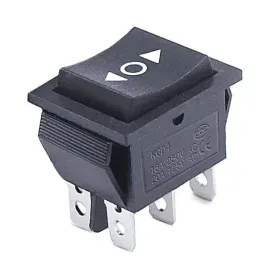 Interruptor basculante rectangular KCD4, ON-OFF-ON, flechas