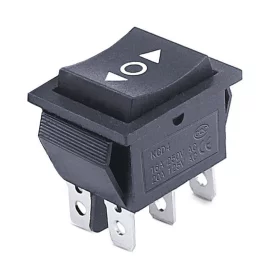 KCD4 rocker switch ON-OFF-ON momentary 250V 15A black