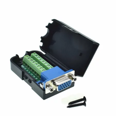 Conector de cable D-SUB DE15 (DB15), hembra con tuercas