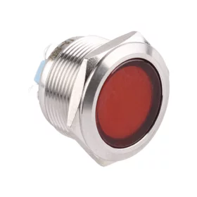 LED Blinker Metall, Durchmesser 25mm, Einbaudurchmesser 22mm