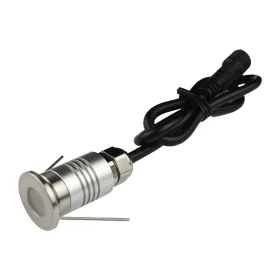 Mini plafoniera LED impermeabile 1W, acciaio inox, AMPUL.eu