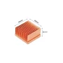 Kobber radiator 20x20x11mm med antioxidantlag