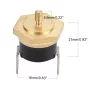 Threaded KSD301 Thermostat 250V 10A NC, IP65, Faston 6.3mm