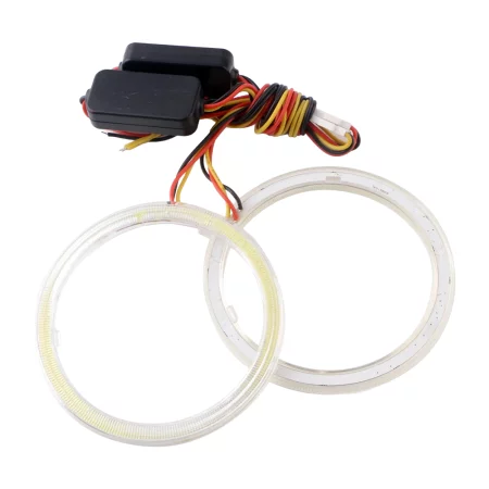 COB LED kroužky průměr 80mm duální barva bílá žlutá