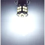 Bílá LED žárovka BA15S 6V DC s 30 SMD diodami pro veterány