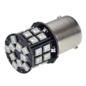 Červená LED žárovka BAY15D 30 SMD 6V obrácená polarita