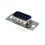 Conector D-SUB DB9 (DE9), tată, cupă de lipit, 9 pini