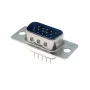 DB15 Male Connector, 3 Rows, Solder Cup