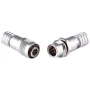 Conector metálico XS6 impermeable para cable, 2-5 pines