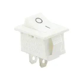 Vippströmbrytare rektangulär KCD1-101, vit 250V/6A, AMPUL.eu