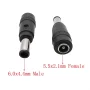 Conector DC mamă-tată 5,5x2,1mm la 6,0x4,4mm, 40mm