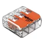 Wago 221-413 connecting clamp, transparent, 3-pin