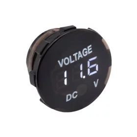 Digitalni voltmeter krožni 6V - 33V, bela osvetlitev, AMPUL.eu